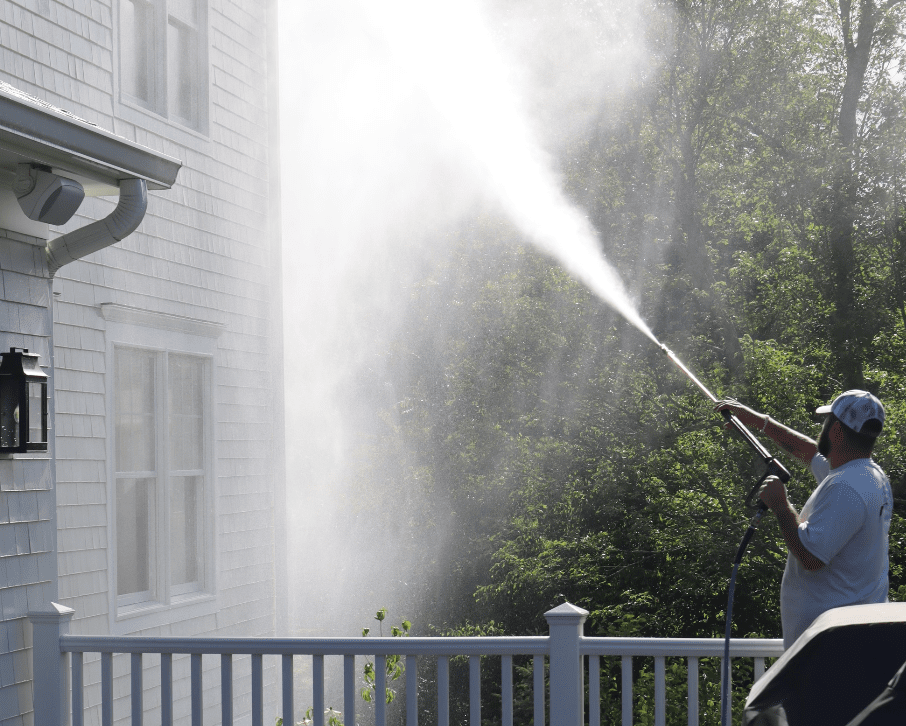 House pressure washed in Pleasantville, NY.
