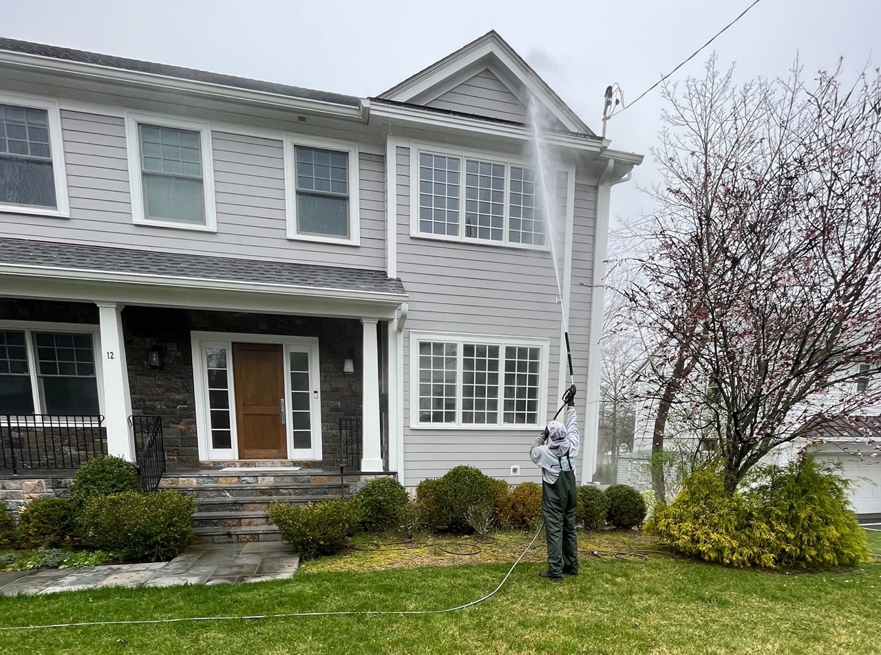 House being washed in Harrison, NY.